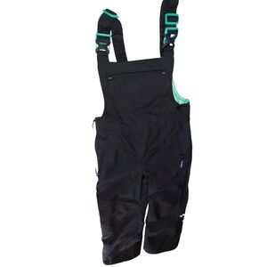 Champion Youth Girls Size M(7-8) Black Overalls Pants Green Inside